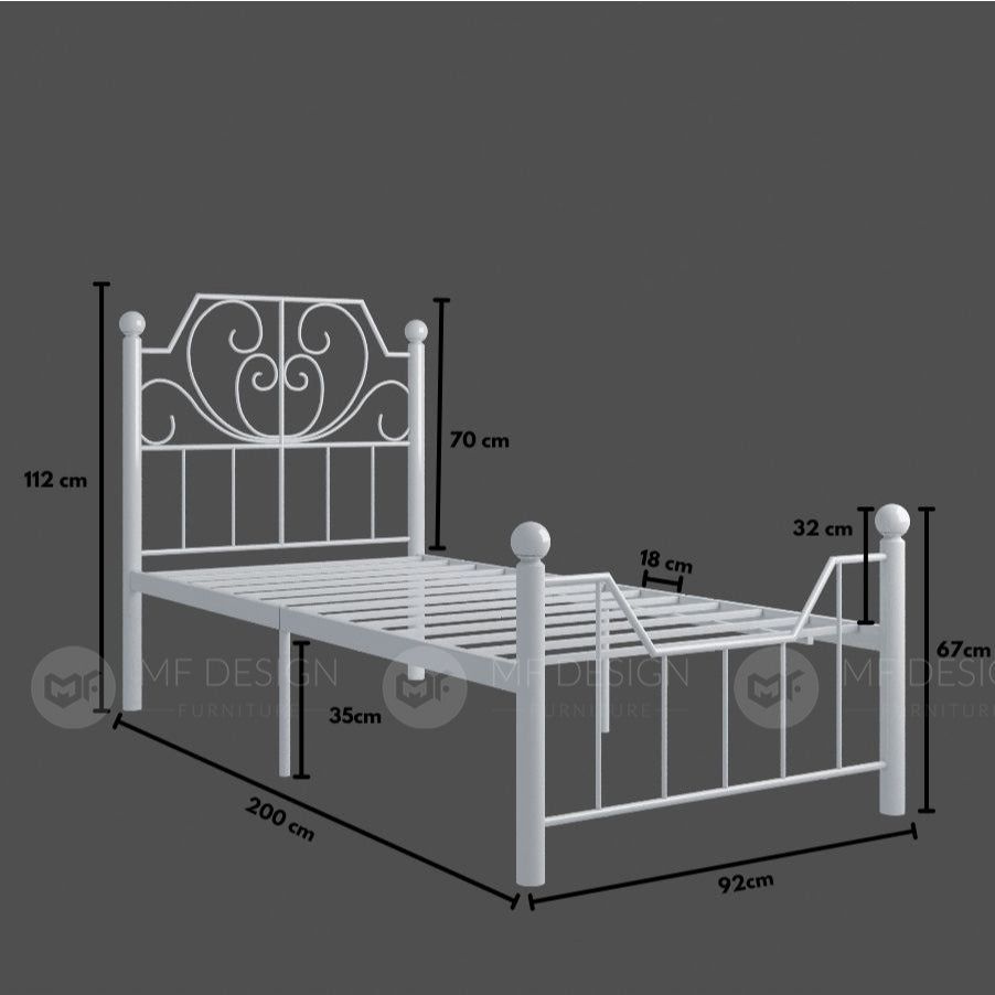 Palace Metal Bed Single Size