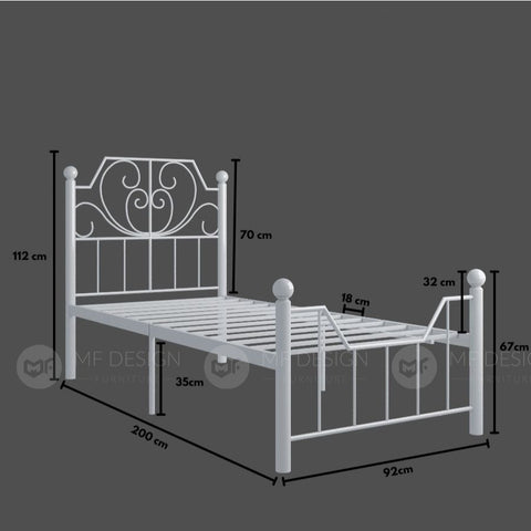 Palace Metal Bed Single Size