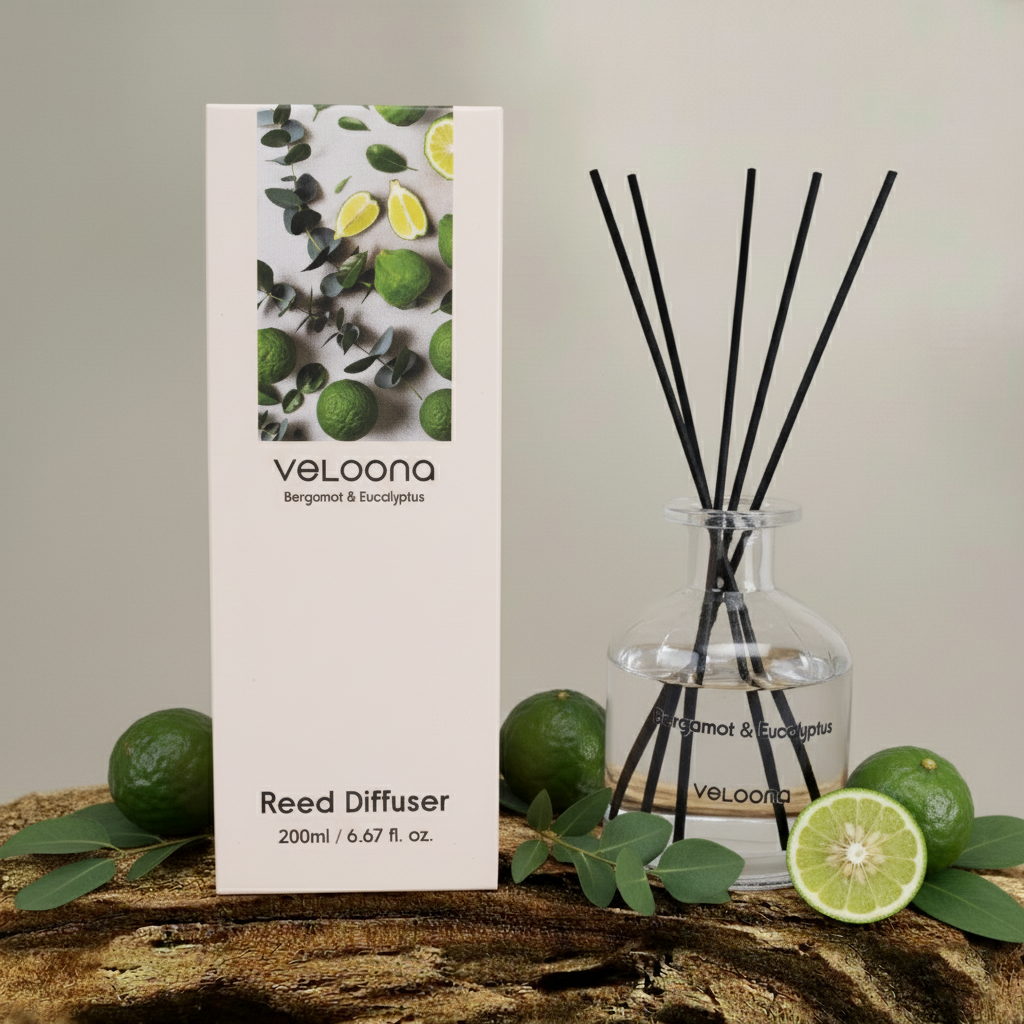 BERGAMONT & EUCAPLYTUS  REED DIFFUSER 200ML - Main Product Image