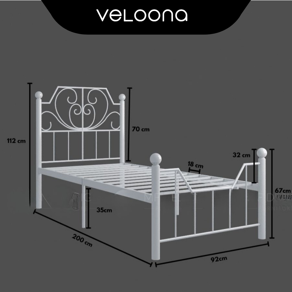 Palace Metal Bed Single Size