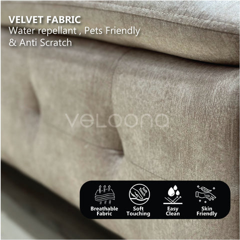 Norman L Shape Sofa Set Fabric
