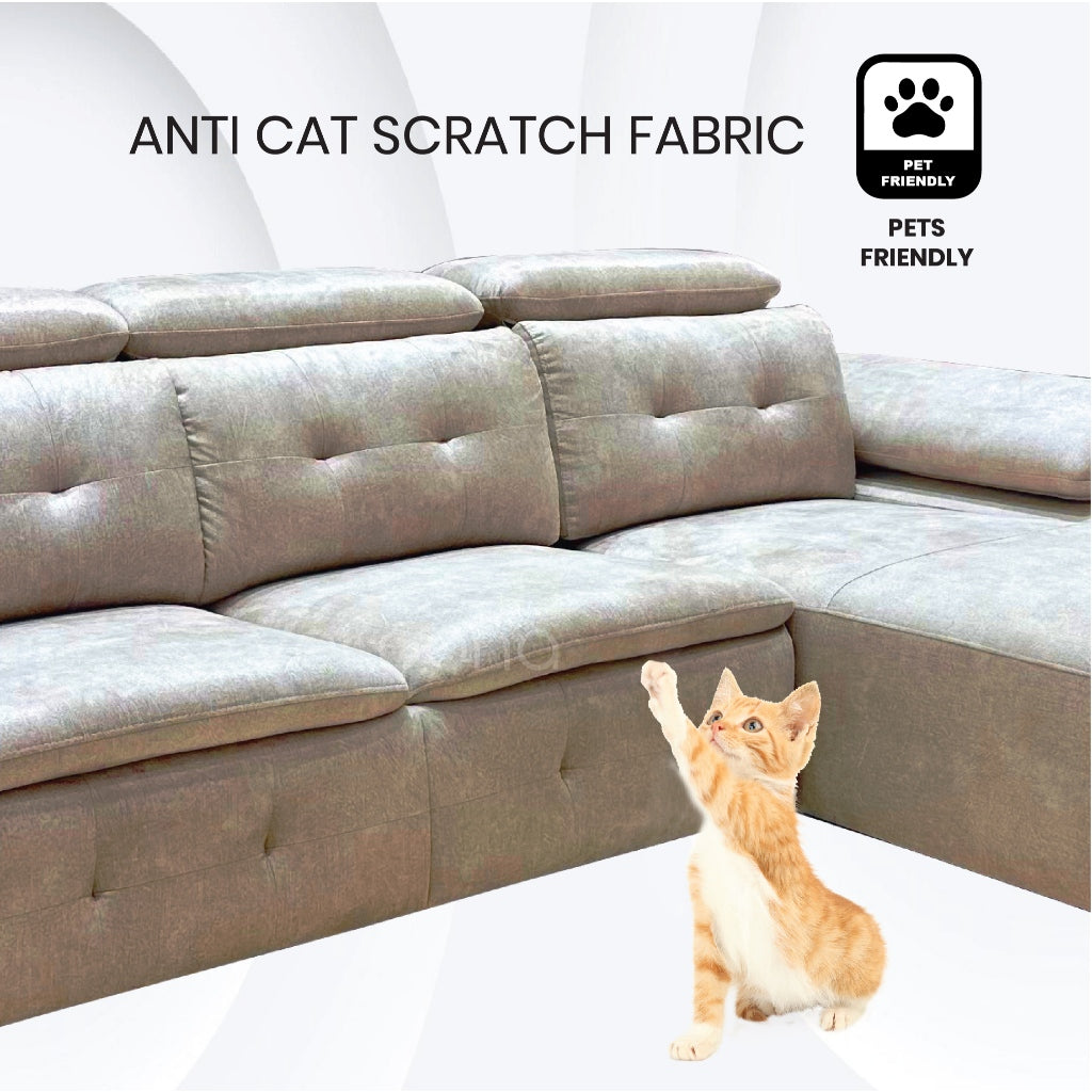 Norman L Shape Sofa Set Fabric