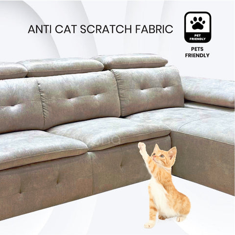 Norman L Shape Sofa Set Fabric