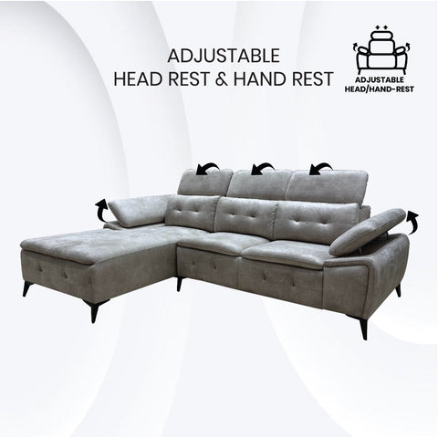 Norman L Shape Sofa Set Fabric