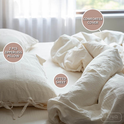 Sanura 4 in 1 Bedsheet Premium Natural Cotton