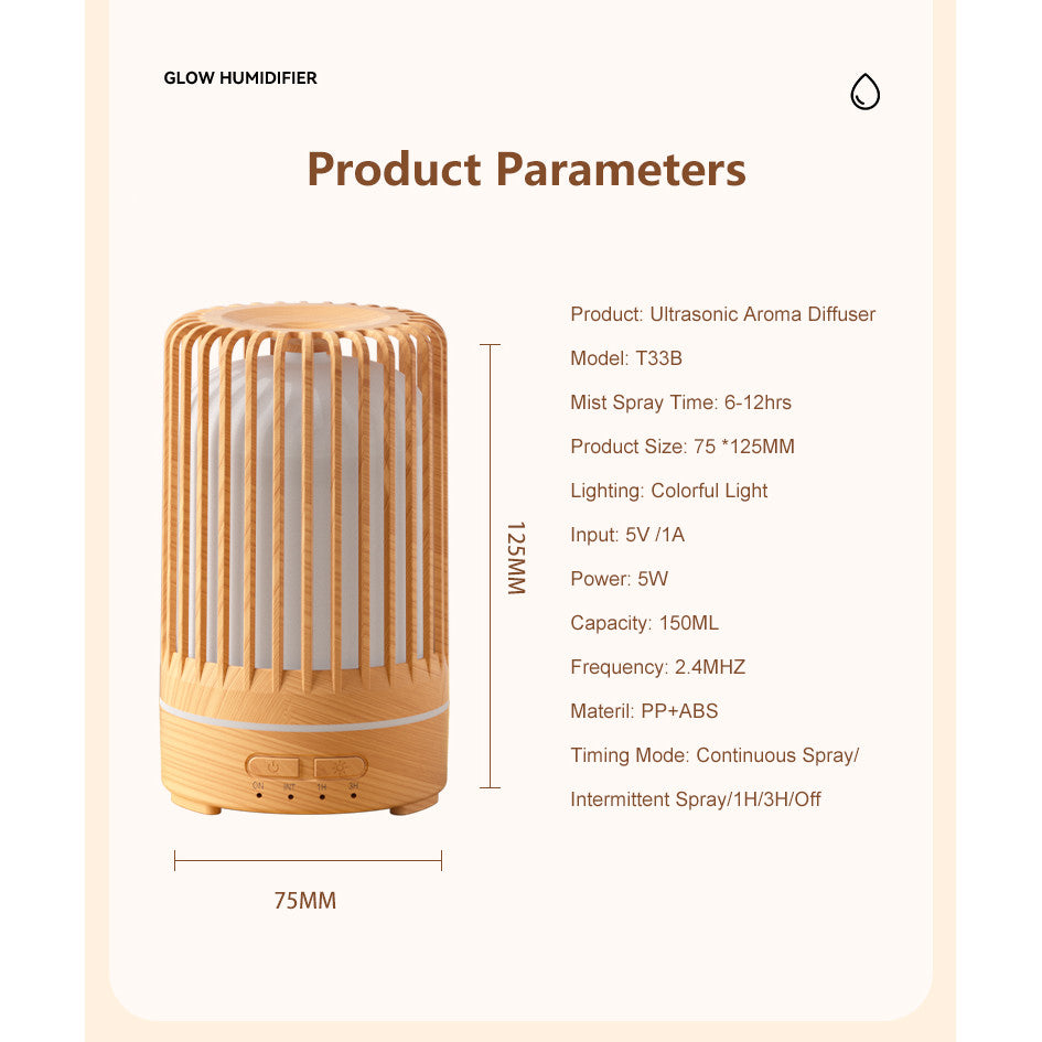 Azenra (White) 150ML Aroma Diffuser & Humidifier